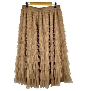 Whimsigoth Tulle Ruffle Maxi Skirt 2XL Romantic Fairy Grunge Witchy Indie Ballet